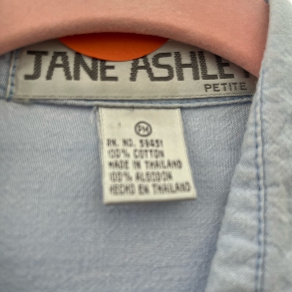 Vintage Jane Ashley Light Chambray Embellished Beaded Western Button Down Shirt - Picture 4 of 4